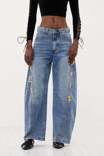 Gaius Bleached Baggy Jeans