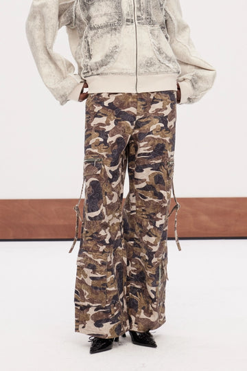 Ganesh Camouflage Wide Leg Pants