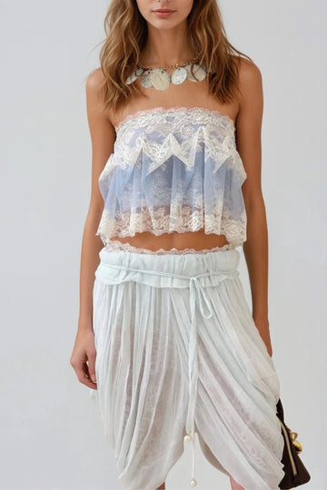 Giovannetta Ruch Lace Top