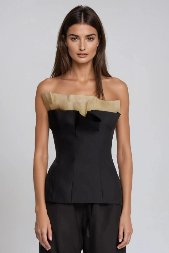 Henny Strapless Mesh Top