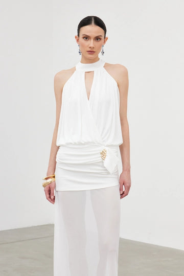 Iacopo Cutout Draped Top