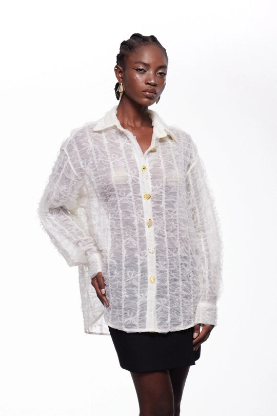 Idrissa Lace Button Shirt