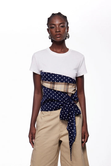 Iessai Dot Tie Up Top