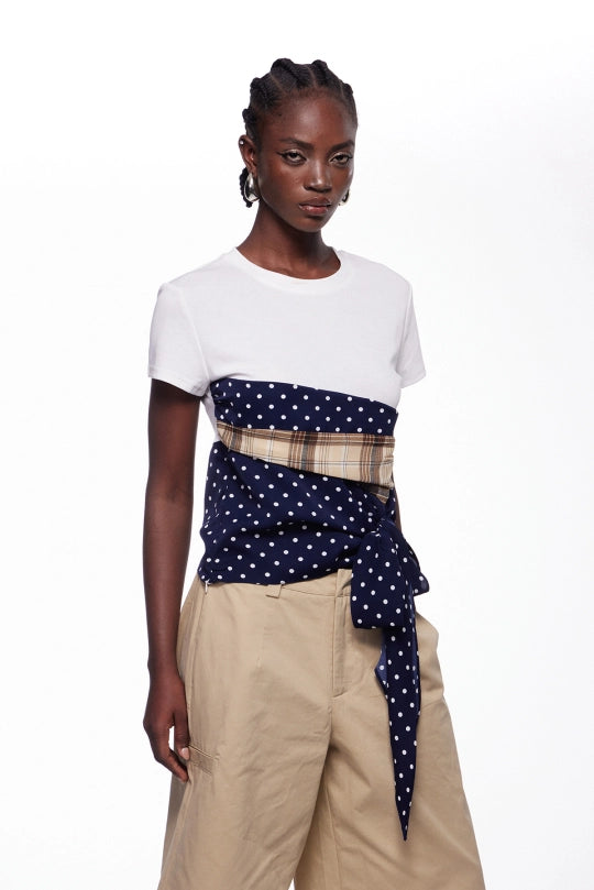 Iessai Dot Tie Up Top