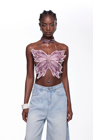 Ifunanya Butterfly Crystal Top