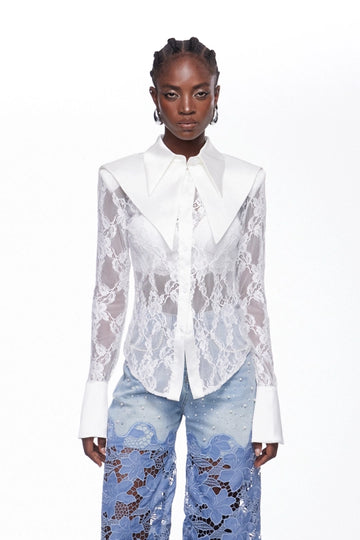 Iggy Lapel Lace Shirt
