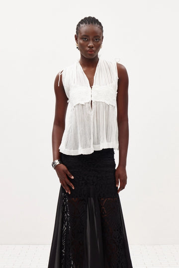 Ikram Sleeveless Mesh Top