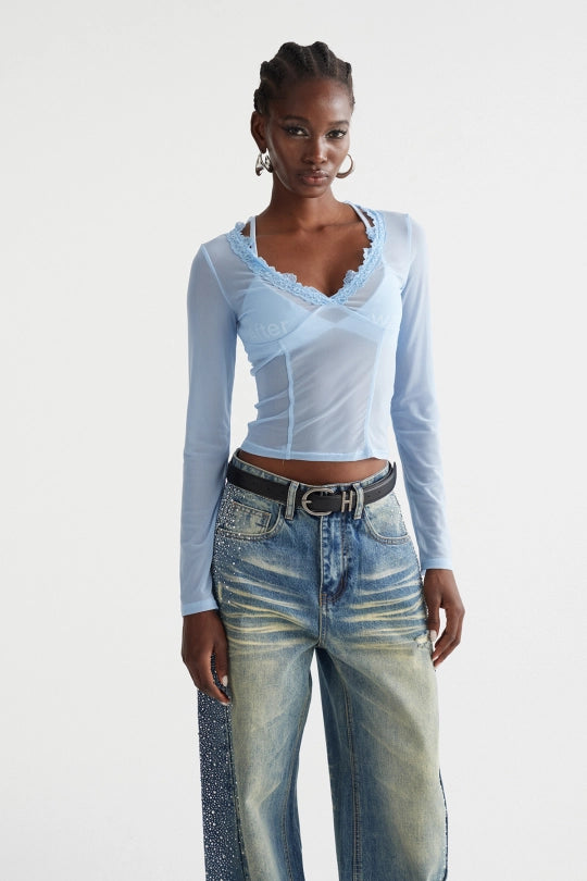 Inayah Long Sleeve Mesh Top