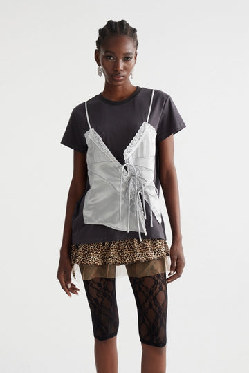 Ingeburg Deconstruct Lace Up Top