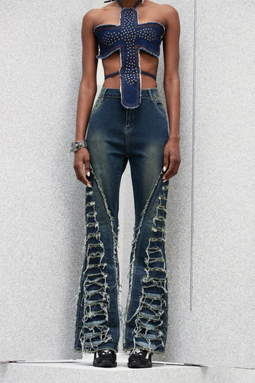 Ingimarr Ripped Fringe Jeans