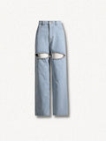 Y2K Embellished Cut-Out Jeans