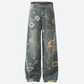 Y2K Floral Wide Leg Jeans