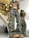 Y2K Grunge Wide Leg Jeans